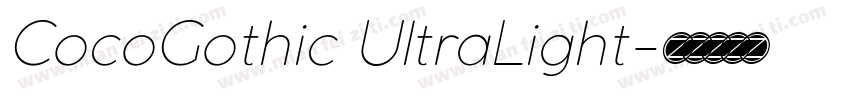 CocoGothic UltraLight字体转换